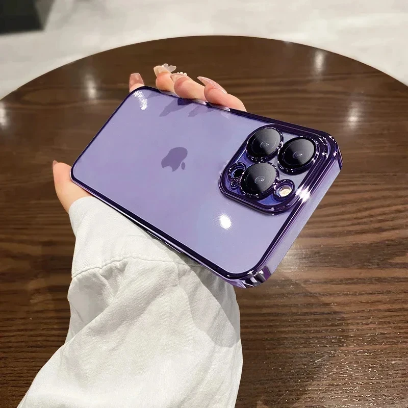 thumbnail image 1 of Luxury New Clear Case For IPhone 15 14 11 12 13 14 Pro Max 15 Plus Transparent Phone Case Shockproof Bumper Silicone Back Cover, 1 of 5