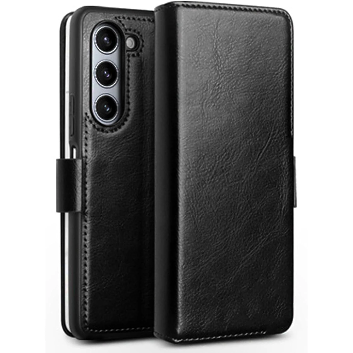 

Genuine Leather Case for Samsung Galaxy Z Fold 5 Premium Business Case with Magnetic Closure Card Slot Kickstand Full Body