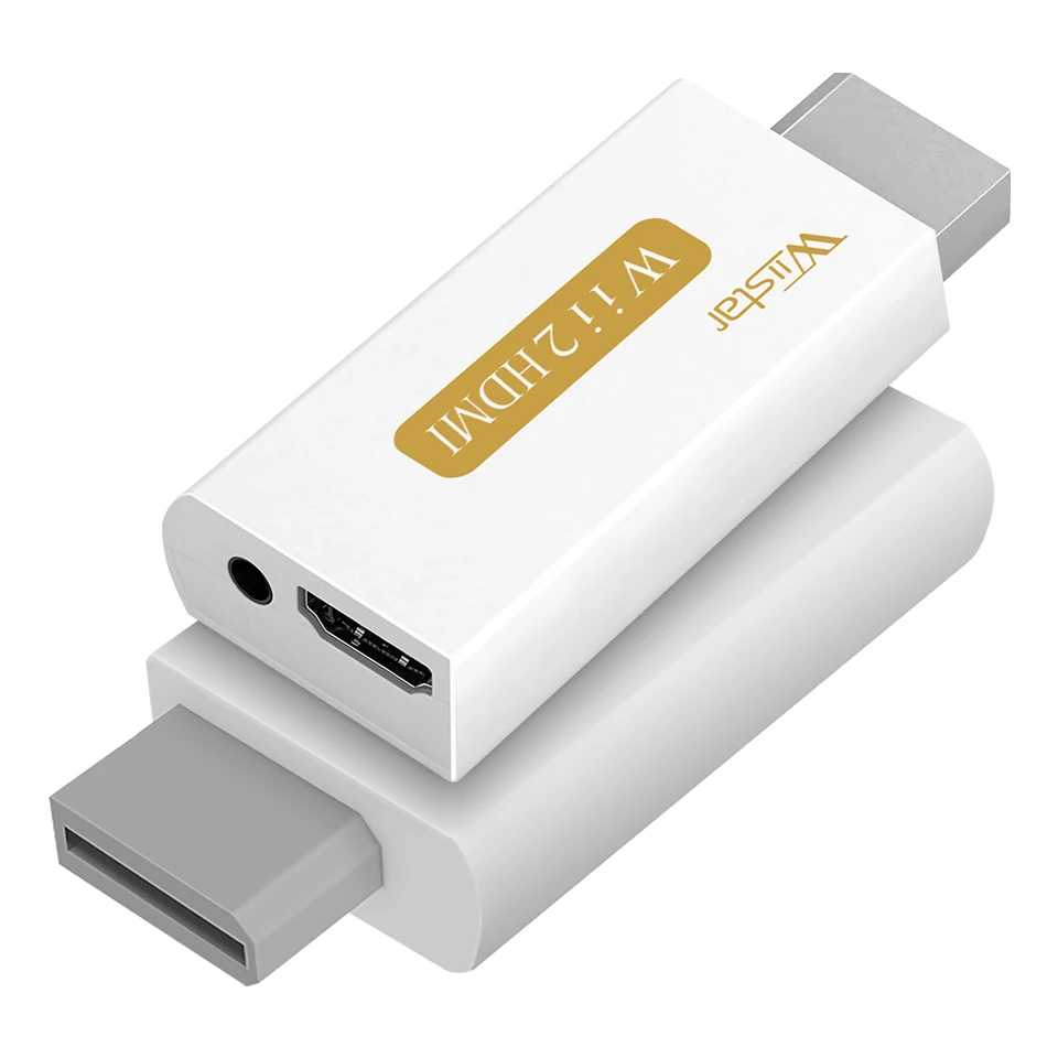 Wiistar Wii to HDMI Converter Wii2HDMI Adapter 1080P +3.5mm Audio Output video converter