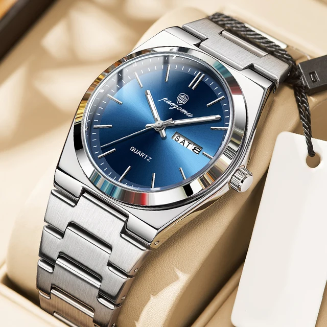 PAAZOMU Ultra Thin Quartz Watch Men Women Minimalist Style Waterproof Luminous Wristwatch Comfortable Strap Daily Office Gift