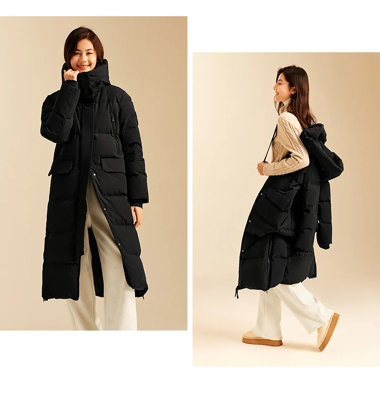 Down Jacket Women Long Length New Winter Goose Down Women's Clothing Warm Outerwear Jacket