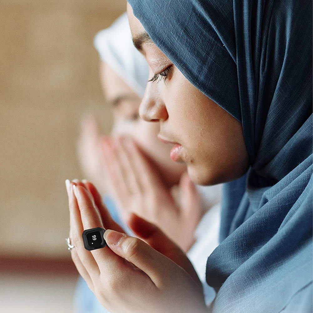OLED Digitaler Zikr-Ring Zähler mit Bluetooth-App, Tasbih-Zähler für Muslimische Gebetszeiten, Vibrationsalarm und Wecker – Detail 21