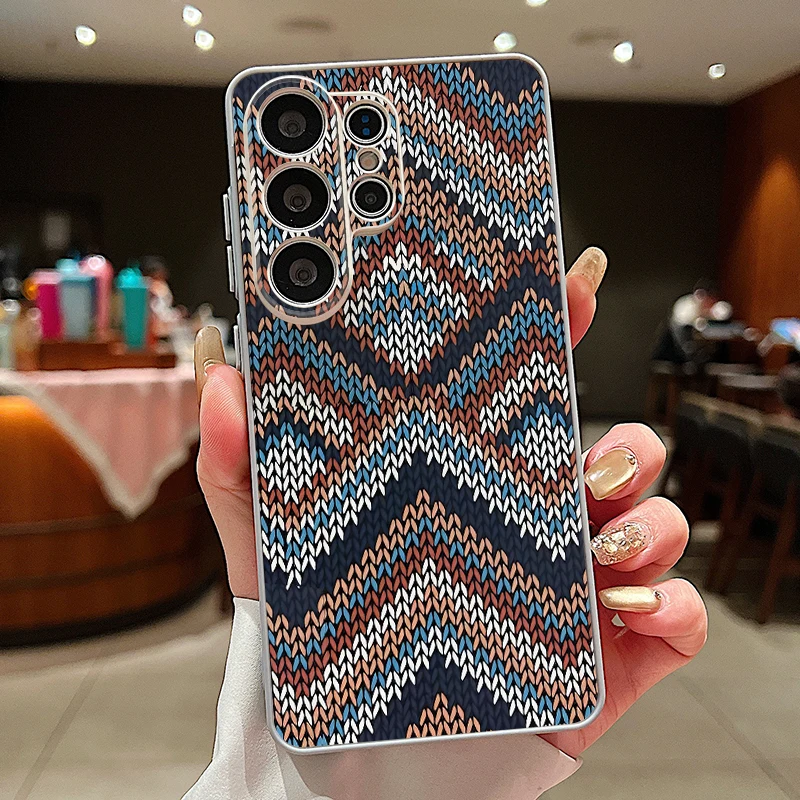 Magnetic Retro Geometric Print Phone Case Cover