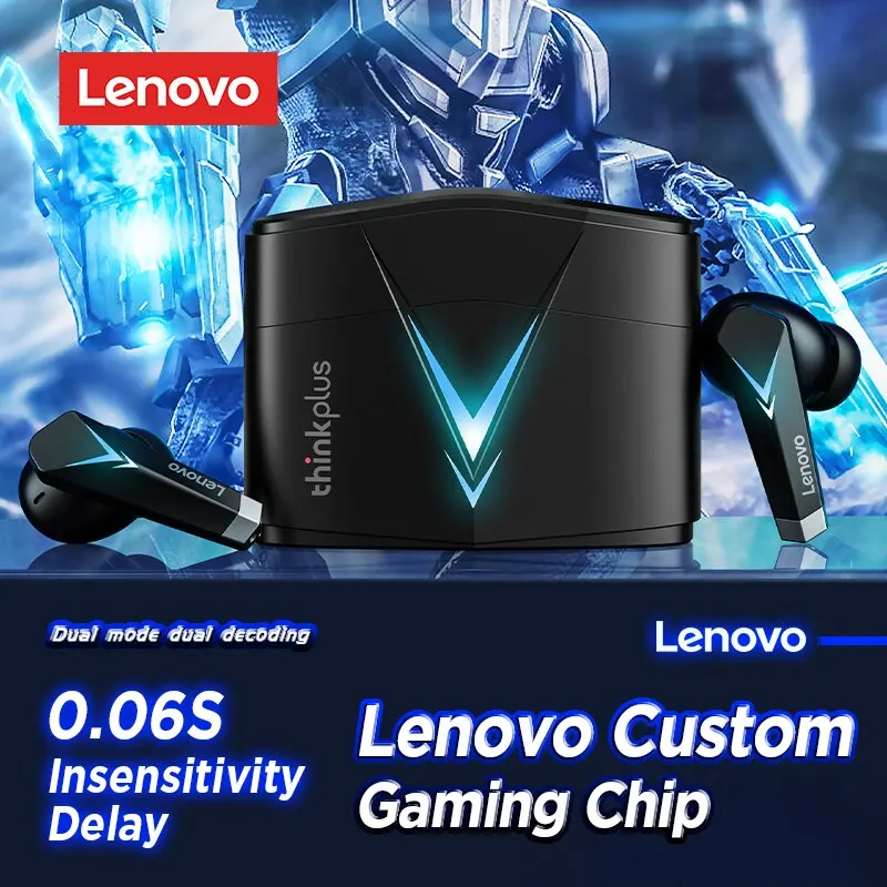 Original Lenovo LP6 Gaming Earphones Bluetooth 5.0 Wireless Earbuds Low Latency Headphones HD Call Dual Mode Headset With Mic 