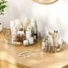 Clear Acrylic Cosmetic Storage Box Rotating Tray Desktop Dress Table Bathroom Lipstick Skin Care Product Rack Makeup Organizer 5