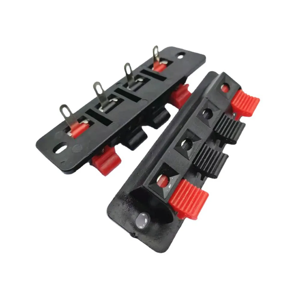 

2PCS 4Pin Speaker Amplifier Wire Clip Audio Socket WP External Banana jack WP4-4 Pole Spring Terminal Switch Audio Terminal