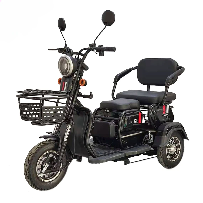 most popular 3 wheel electric motorcycle passenger 60v 800w  tricycles scooters with padals double wing scooters with pedals perfect for 8 years and up children ride it like a bike