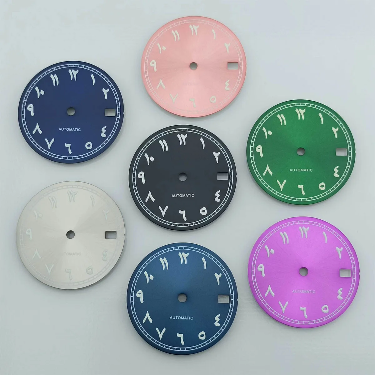 

NH35 dial 28.5mm Arabic numerals dial Pink dial Watch Dial for NH35/ NH36 Movement Modified Dials Watches Accessories