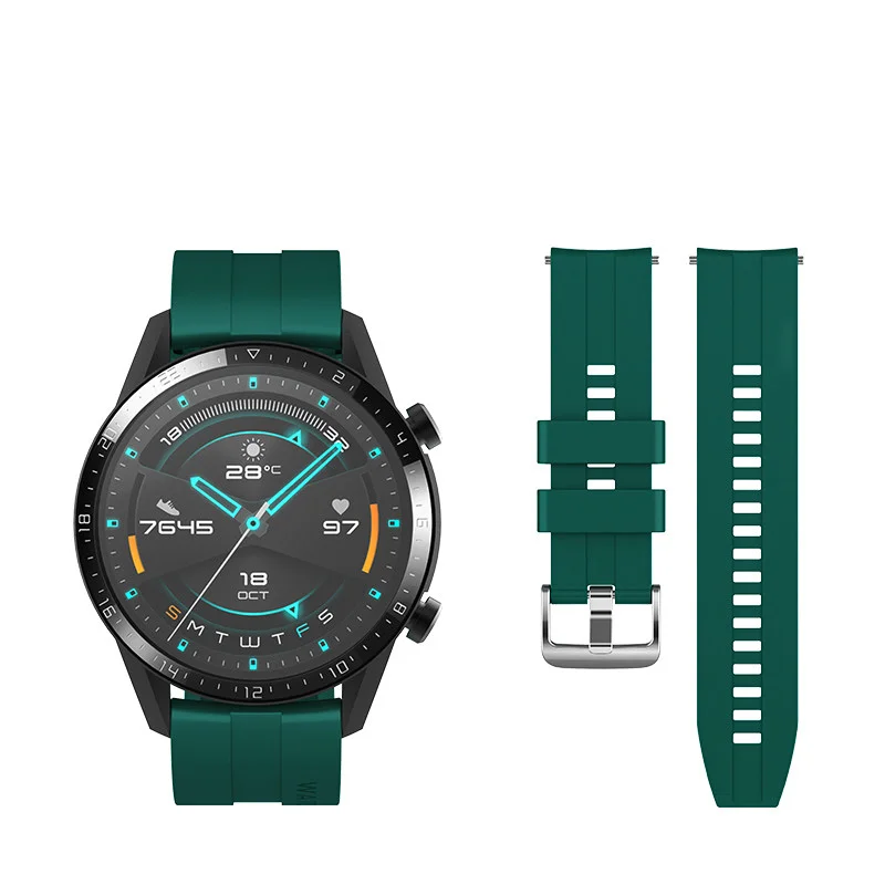 Silicone Sport Watch Bands - Versatile 20mm/22mm Strap Collection