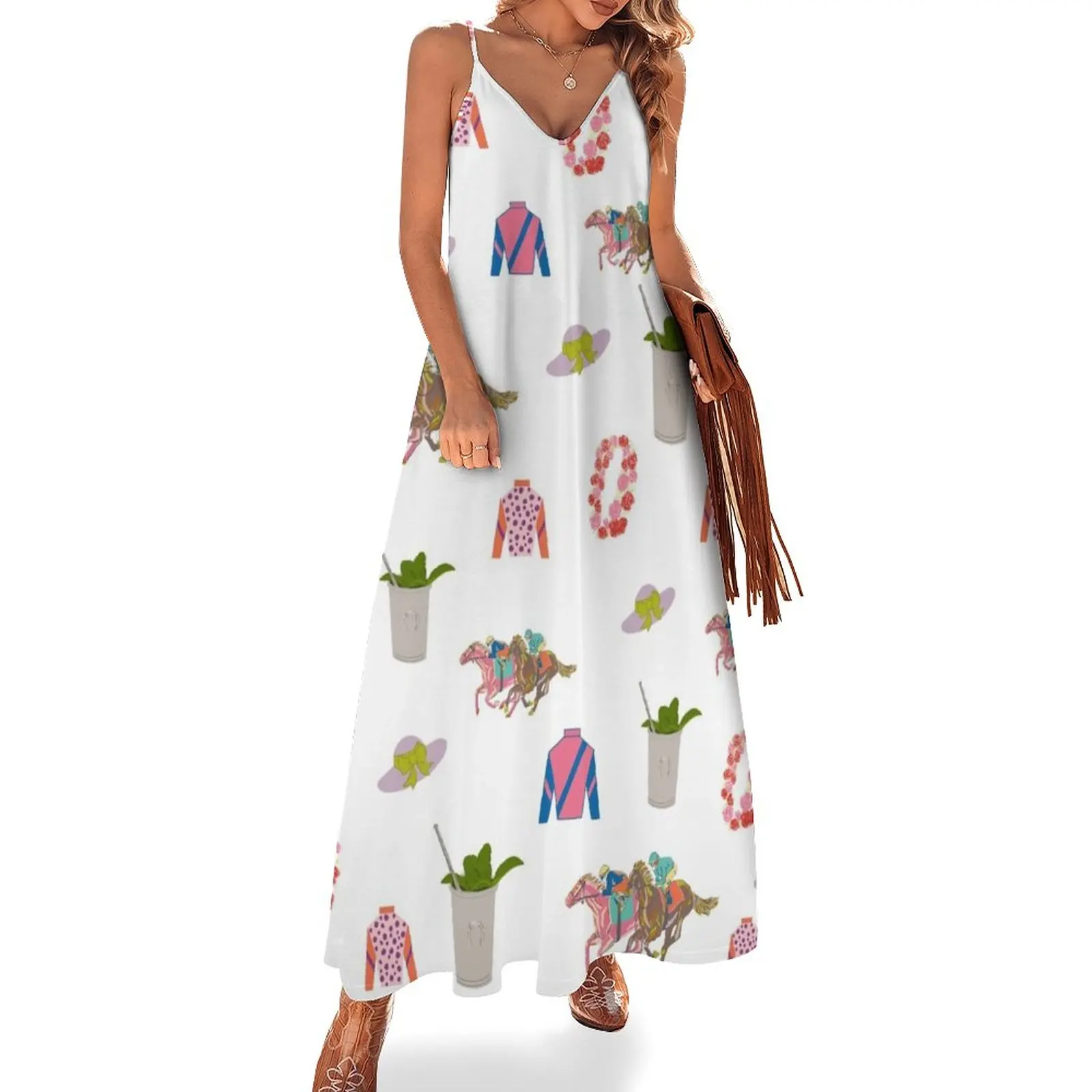 

All Things KY Derby Sleeveless Dress women's summer clothing 2024 luxury women's party dress evening prom
