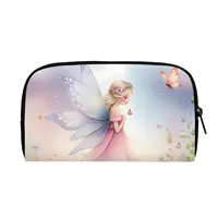 Cartoon Fairy Elf Butterfly Mushroom Print Wallet Women Purse ID Credit Card Key Money Phone Storage Bags Ladies Wallet 2