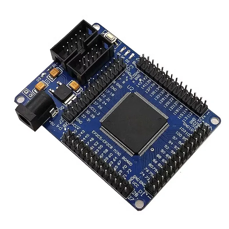 ep2c5t144-minimum-system-development-fpga-cycloneii-board-learning-board-pins-are-soldered