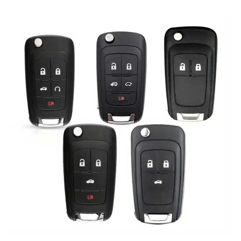 Car Key Shell for Chevrolet Buick Vehicle Folding Flip Remote Control Replacement