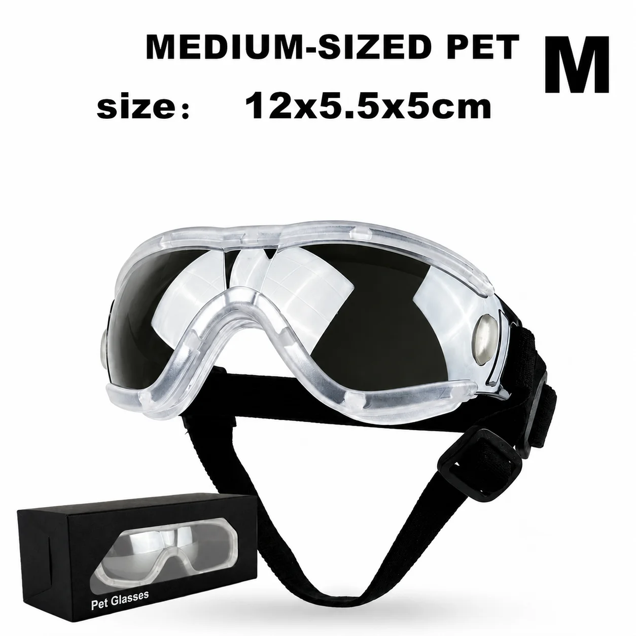 UV Protective Dog Goggles with Dual Strap & Individual Packaging - Ideal Outdoor Travel Photo Props