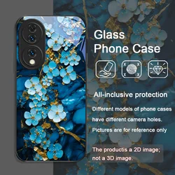 Aesthetic Flower Marble Texture Art Tempered Glass Phone Case Cover - Xiaomi Mi 10 Ultra (PT - P1195T1)