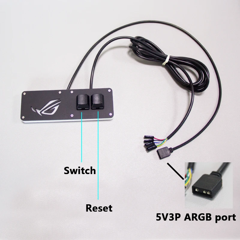 Switch, Reset Computador, Iluminação RGB, PC Case Acessórios