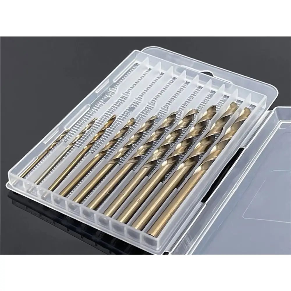 Tool Storage Box 1Pcs Plastic Drill Bits Storage 5/10 Holes Multi-gauge Tool Parts Clear Hardware