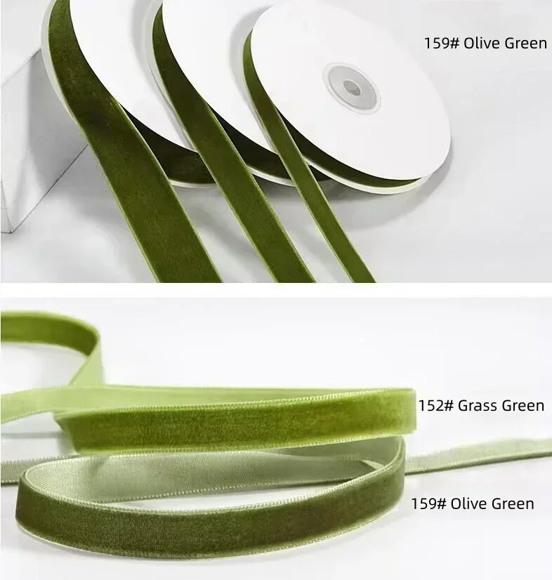Flocking Velvet Ribbon Vintage High Dense Velvet Ribbon 1cm Flocking With Diy Gift Box ...