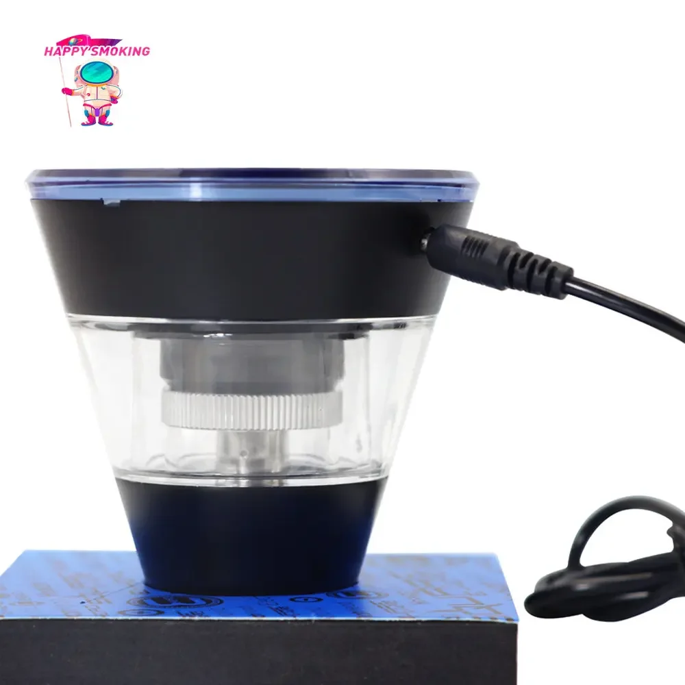 HAPPY Square E-Head Electronic Hookah Bowl Rechargeable Glass Shisha Charcoal Holder for Chicha Sheesha Narguile Accessories