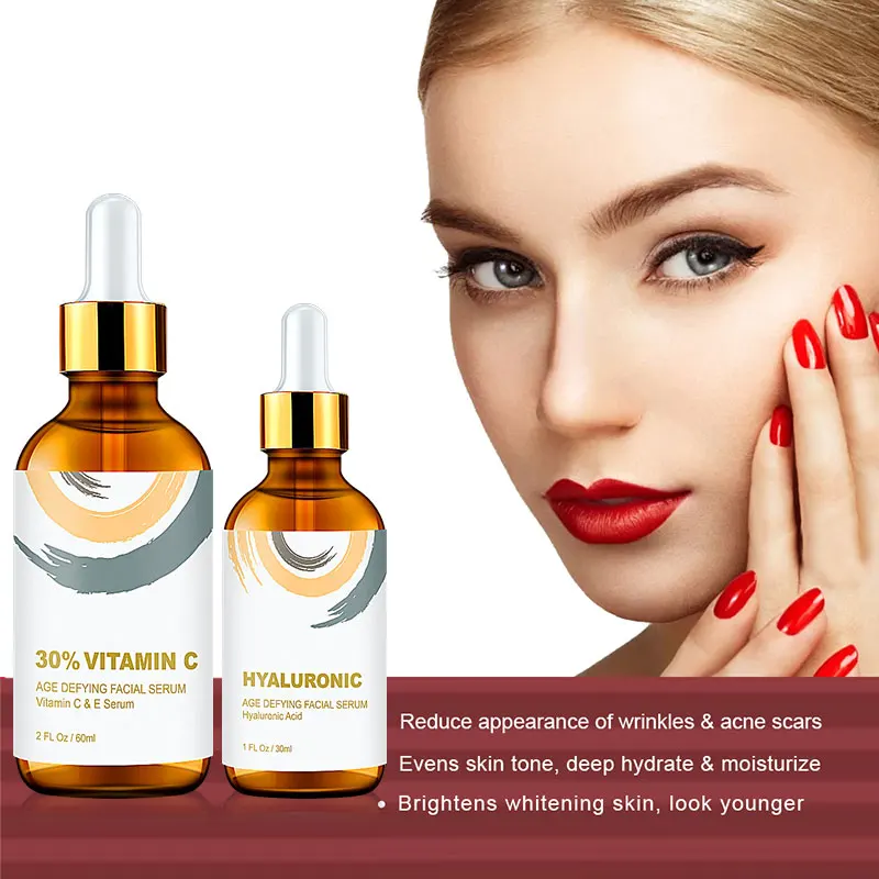 ENVISHA Skin Face Care Serum Set Hyaluronic Acid Vitamin Facial Essence Anti-Aging Wrinkle Moisturizing Whitening Shrink Pores