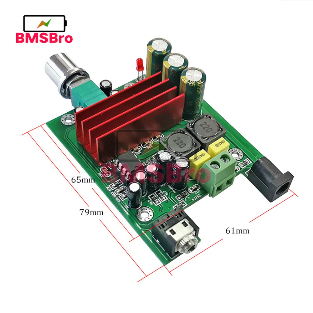Audio Amplifier Board Operational Amplifier TPA3116D2 Subwoofer Digital Power Amplifier Board TPA3116 Amplifiers 100W Audio Module NE5532 amplifier board size: 75X60MM audio amplifier board,operational amplifier