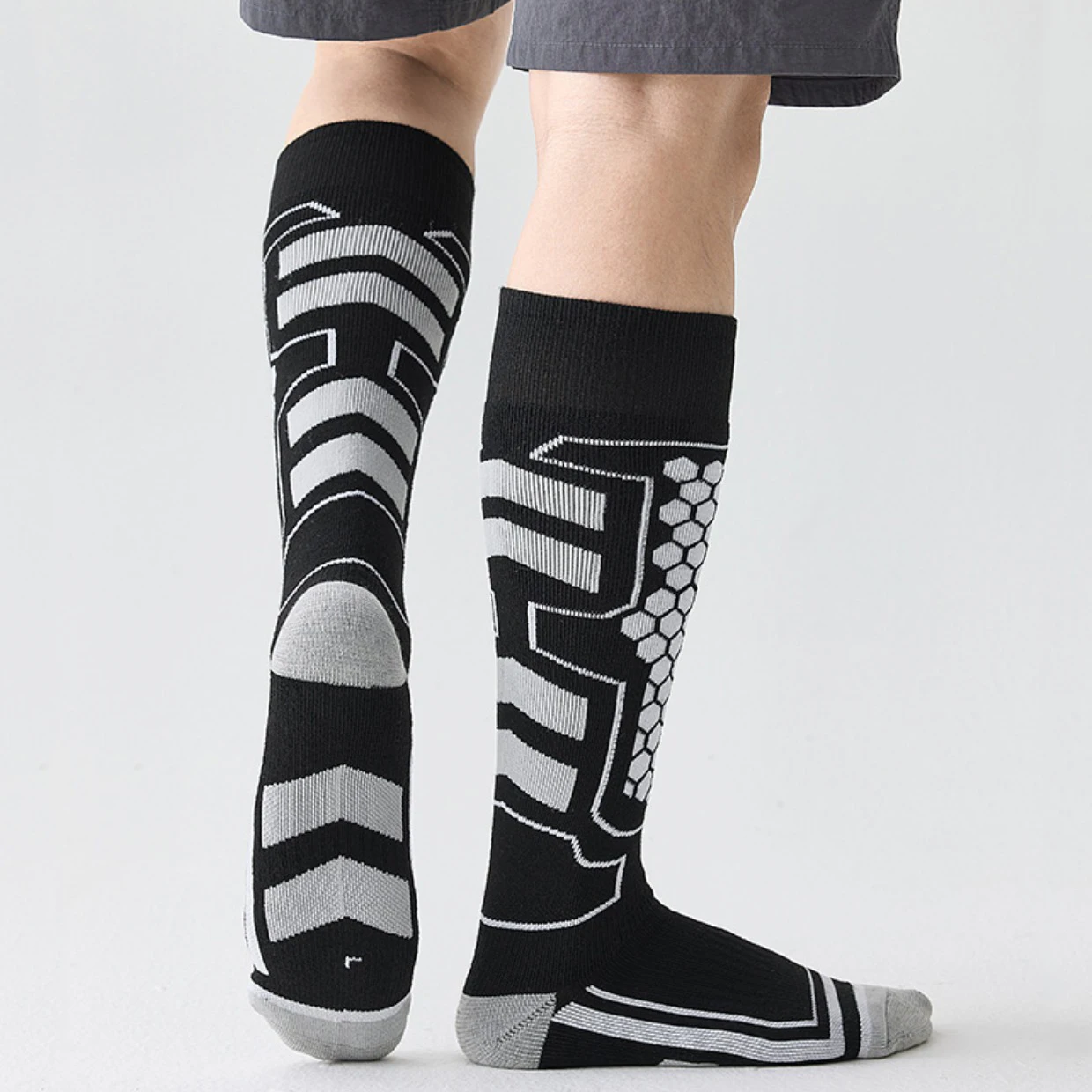 الرجال النساء على الجليد الجوارب الركبة عالية الشتاء الاحترار الجوارب الحرارية الرياضة في الهواء الطلق المشي لمسافات طويلة الطقس البارد الدفء الجوارب المهنية