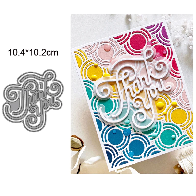 Thank You Letter Metal Cutting Dies Scrapbook Template Diy Photo Album