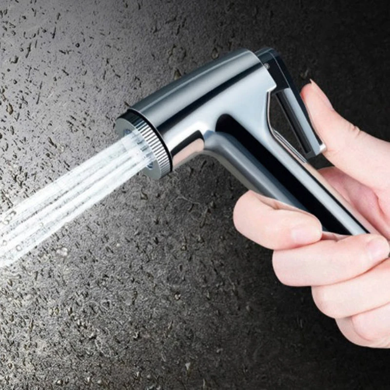Chrome Bidet Spray Tap Hygienic Toilet  Shower Head Hose Bathroom Flushing 4