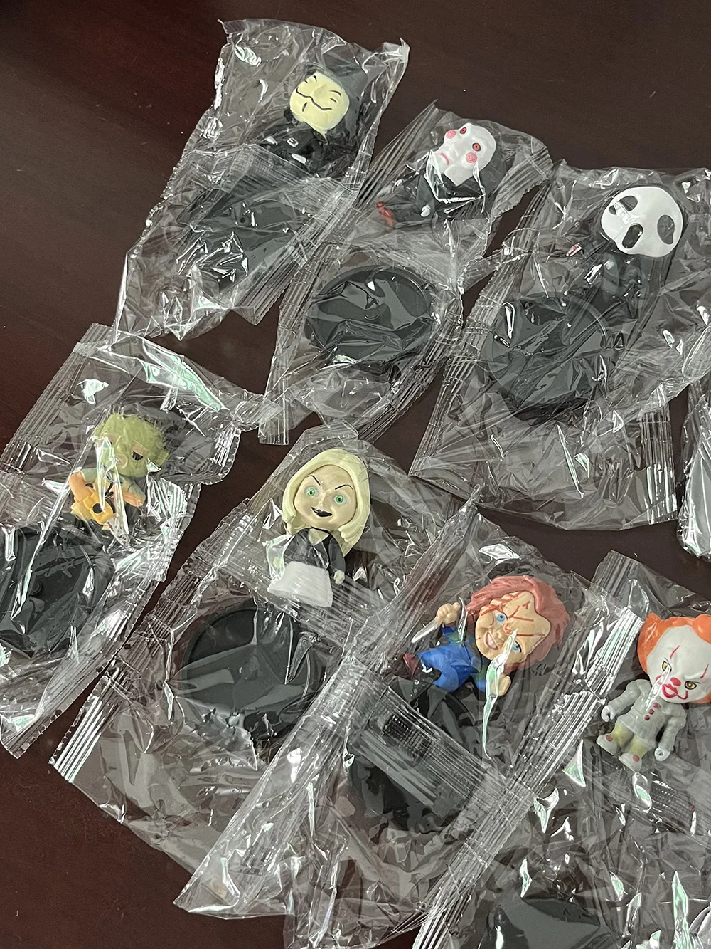 Figuras de acción del Joker Freddy Jason, modelos de PVC, juguetes de decoración, regalos de muñecas, novia de Chucky, Pennywise SAW Friday, 10 unidades por juego