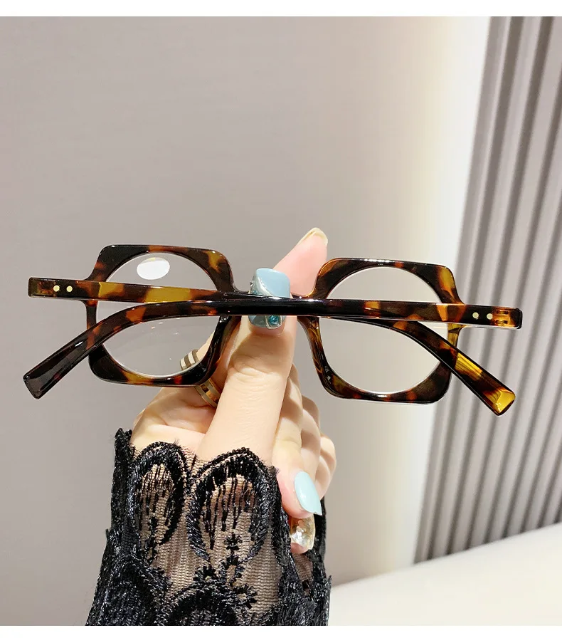 1 Stück Lesebrille mit großem Rahmen, Vintage-Stil, Anti-Blaulicht-Lesebrille, Vollrand-Rundbrille für Damen und Herren, für den täglichen Gebrauch +1,0-4,0 – Detail 13