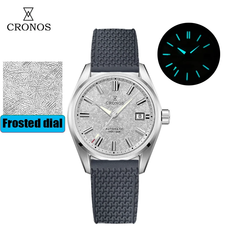 Cronos New 39mm Texture Luxury Men Business Dress Watches SW200