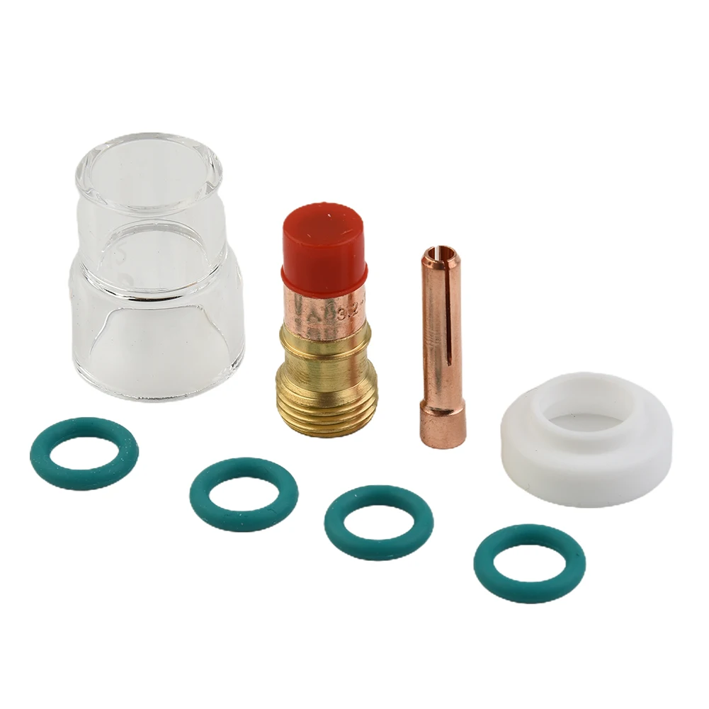 

New Practical Gas Lens Resistant Glass Kit Parts Part 3.2mm 1/8" Collets Body Stubby Gas Lens Gas Lens Insulators