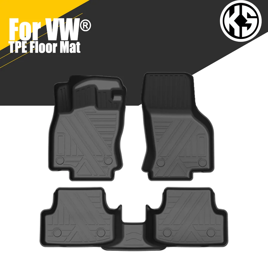 

Car Floor Mat For VW Volkswagen Passat Golf 7 Tiguan Teramont Magotan POLO TPE Rubber Waterproof Non-Slip Fully Surrounded