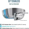 Stainless Steel Sauté Pan 4 Quart Induction Oven Broiler Safe 600F Pots and Pans, Cookware Silver 2
