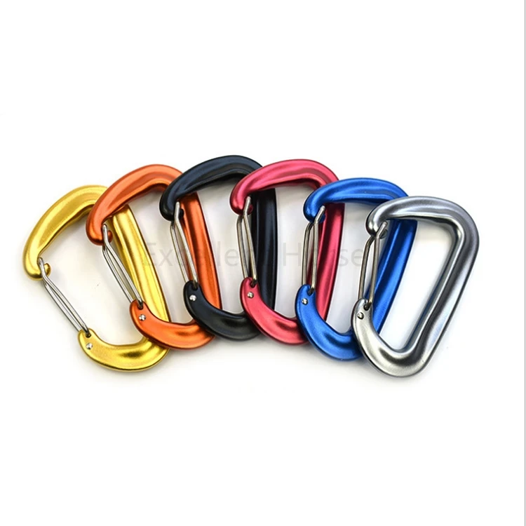 

Not for climbing D shape carabiner with spring