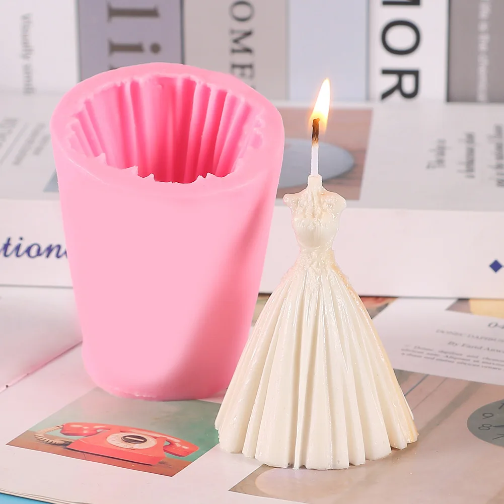 

Wedding Dress Skirt Silicone Molds DIY Wedding Cake Fondant Biscuit Cookies Sugar Chocolate Hard Decor Crafting Epoxy Resin Mold
