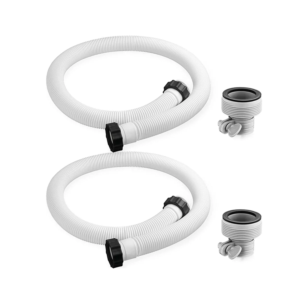 

2 Pcs Pool Filter Pump Connector 1.5Inch Pool Drain Hose Adapter Durable Parts for Intex Threaded Connection Pump