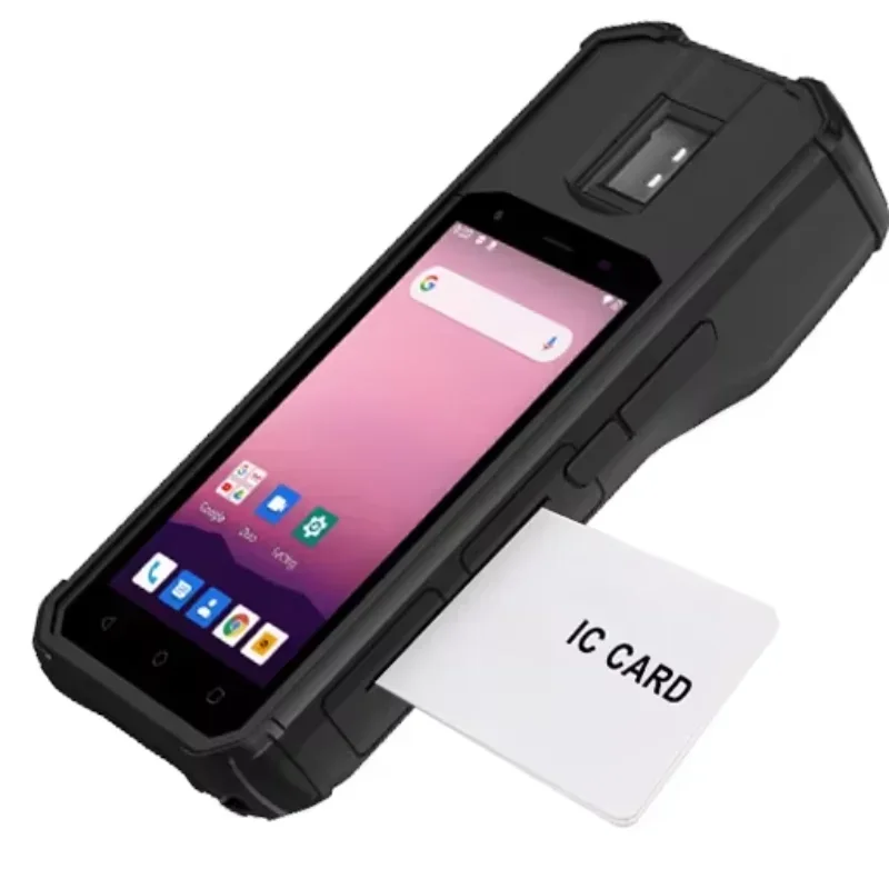 5인치 안드로이드 디지털 NFC 생체 인식 지문 판독기 캡처 장치 휴대용 단말기 4G