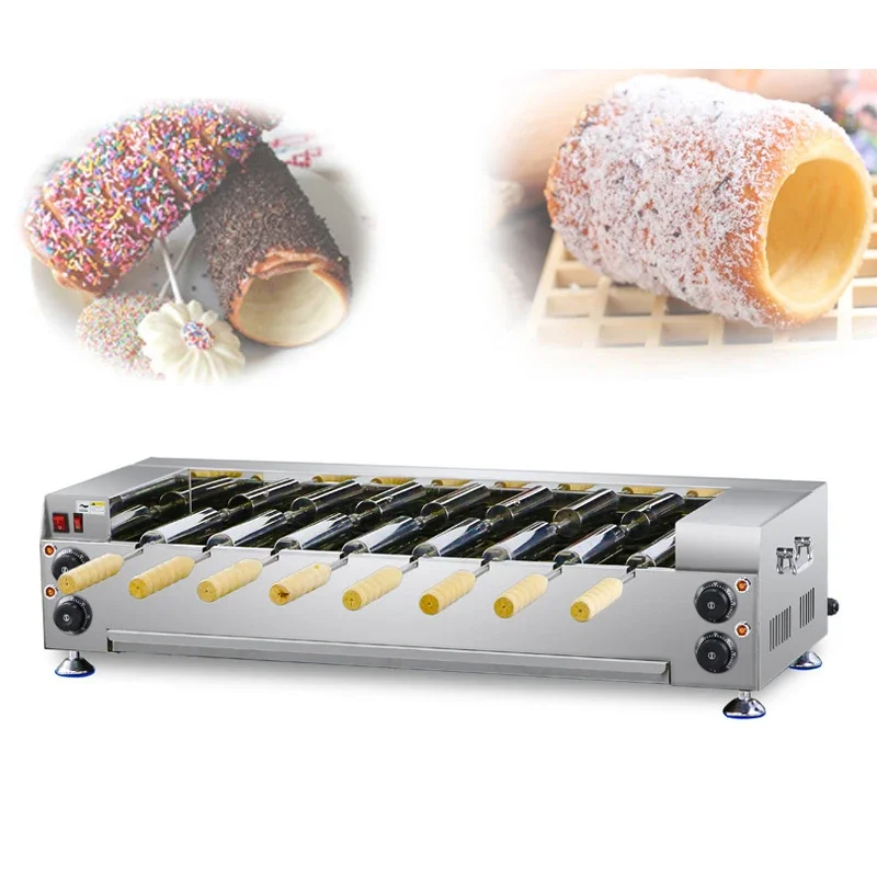2200V 3kw Horizontal Chimney Rolling Machine Bread Ring Machine Cake Roll Oven Bread Oven Electric Baking Maker