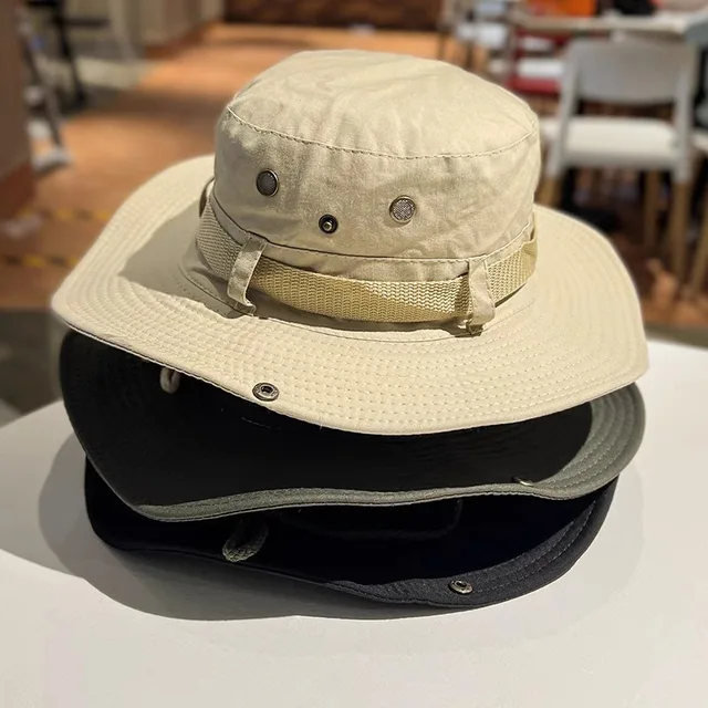 Cappello Pescatore Boonie Estivo - Tesa Larga, Poliestere Traspirante, Uomo/Donna, Per Sole E Avventura