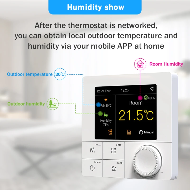 Tuya WiFi Termostato riscaldamento elettrico a pavimento caldaia ad  acqua/Gas Smart Termostato regolatore di temperatura 220V Google Home Alexa  - AliExpress