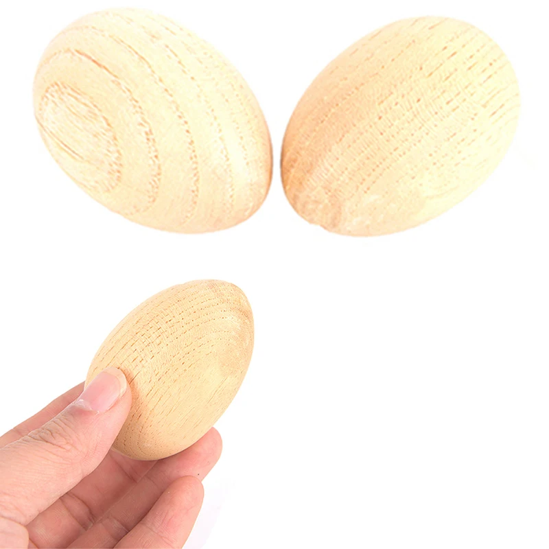 2pcs Musical Percussion Instruments Wooden Egg Shakers Rhythm Rattle For Kids