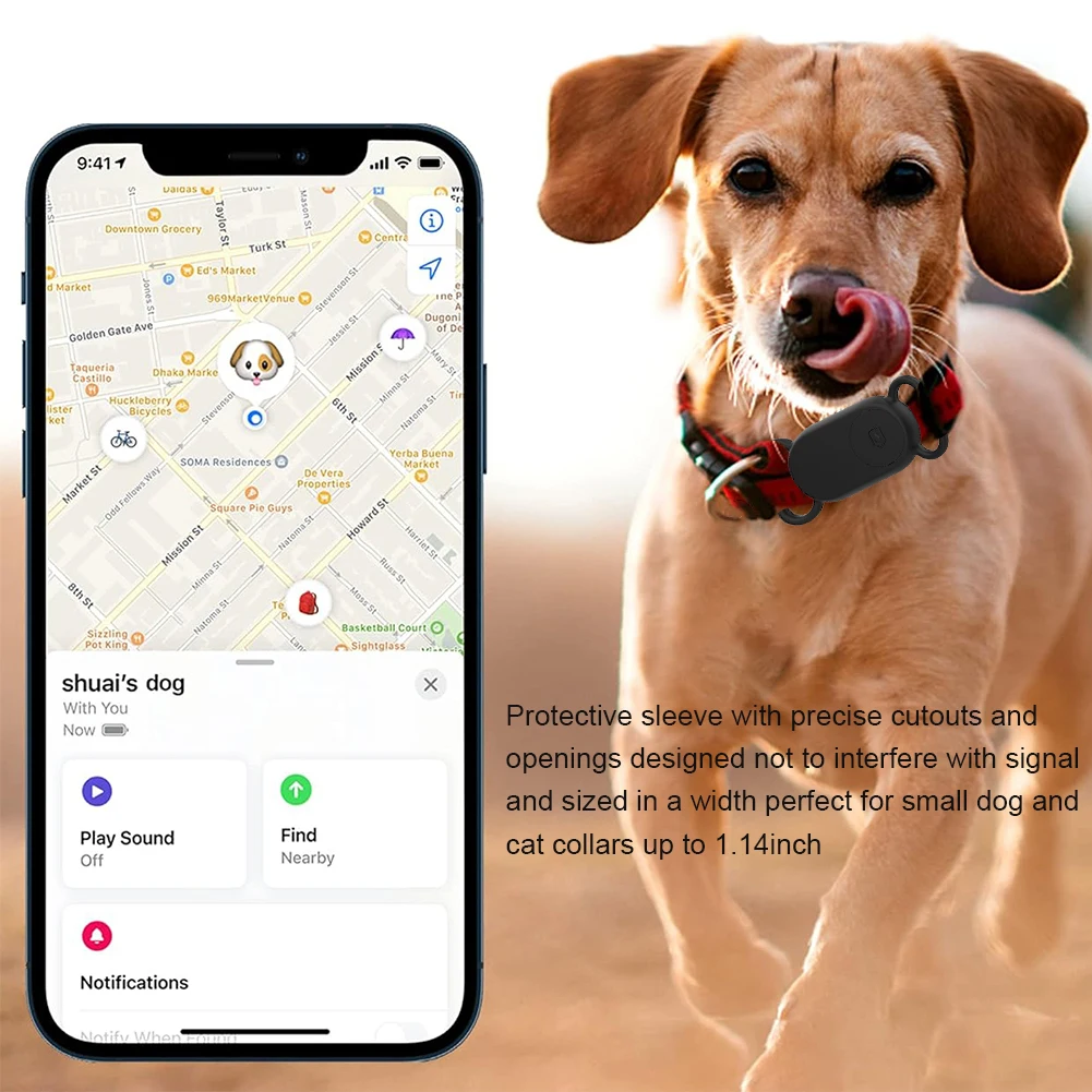 Silicone Case Dustproof Protective Cover Dog Collar Holder Anti-Drop Finder Sleeve Accessories Anti-Scratch for Galaxy SmartTag2