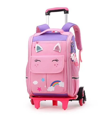 ayer grua Altoparlante Mochila con ruedas de estilo japonés para niñas, morral escolar con ruedas  para la escuela, morral ortopédico con ruedas|Mochilas escolares| -  AliExpress