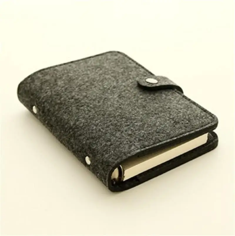 A5 A6 Felt Shell Notebook Cloth Fabric Notebook Ring Binder Diary Notebook Paper Holder Portable Diary Stationery Gift NEW 4