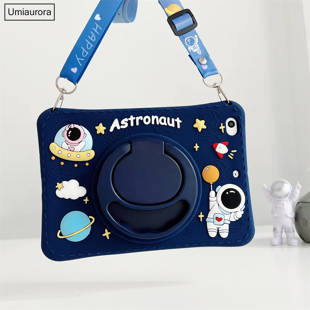 Cartoon Handle Tablet Case para Samsung Capa Stand Rotação 360 Galaxy Tab a 8.0 Sm-t290 a7 Lite Sm-t220 Sm-t500 a8 10.5 Sm-x200 - Imagem 2
