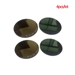 Black Glass Filter Round Shape Lens 4pcs/lot 50mm for Welding Goggles Masks Shipment Golden Coating Black Eye Filters DIN9 /13