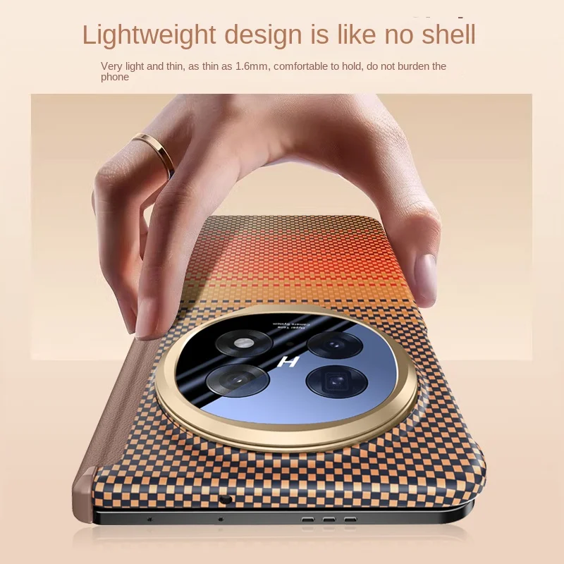 Textured Slim Fiber Phone Case with Metal Lens Bracket - Magnetic Drop & Fingerprint Resistant