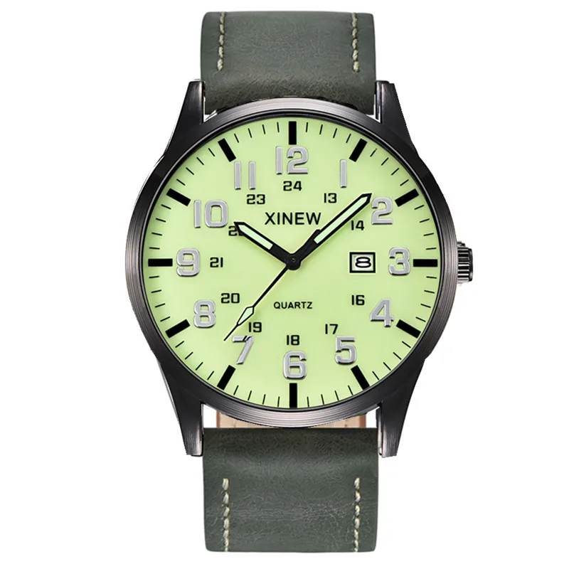 Men XINEW Brand Cheap Watches Students Children Fashion Leather Band Simple Sports Date Quartz Watch Kids Erkek Barato Saat 2024