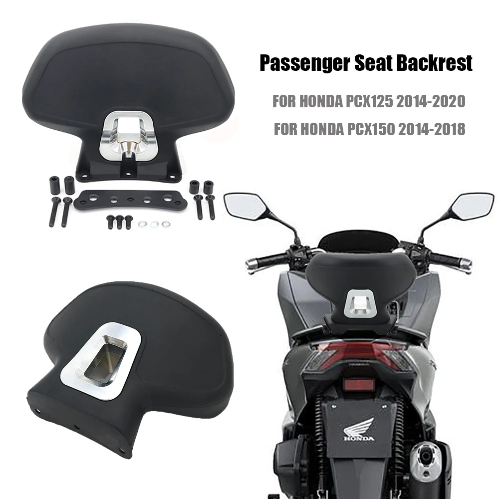 

NEW Motorcycle Black Rear Passenger Seat Backrest Cushion Back Rest Pad FOR HONDA PCX125 2014-2020 PCX150 2014-2018